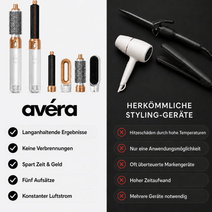Vergleich avéra AirStyler mit herkömmlichen Styling-Geräten